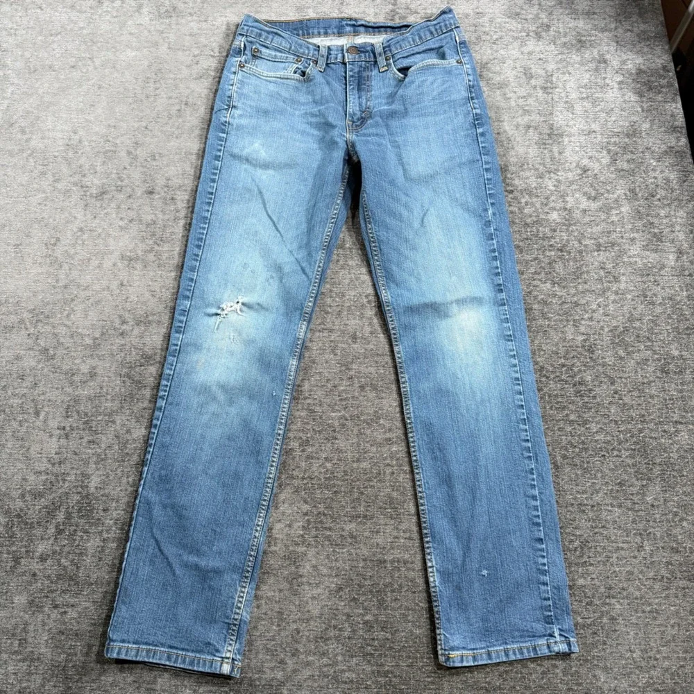Levis 514 Straight Fit Mens Jeans 31x32 Blue‎ Denim Medium Wash 00514-0403